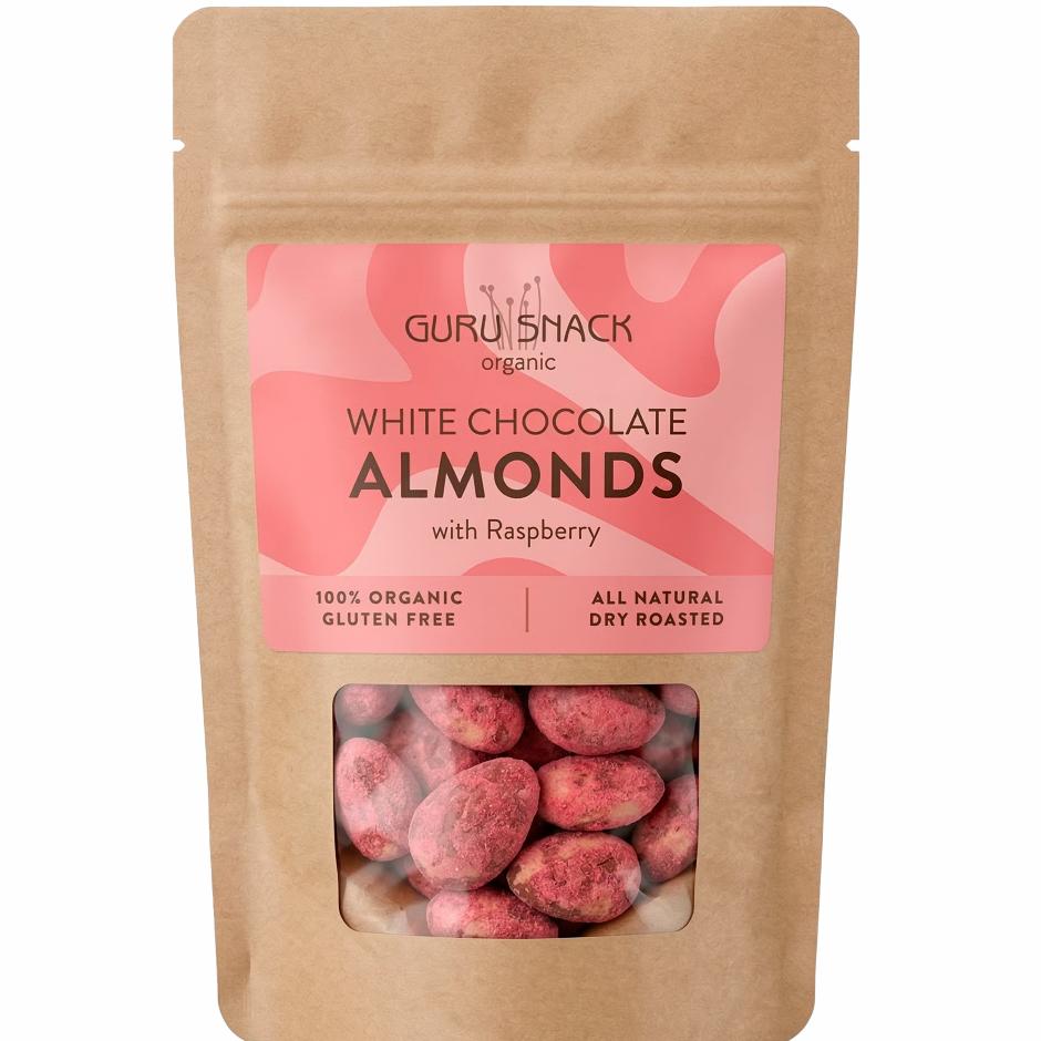 White Chocolate Almonds with Raspberry