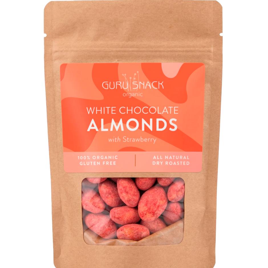 White Chocolate Almonds with Strawberry