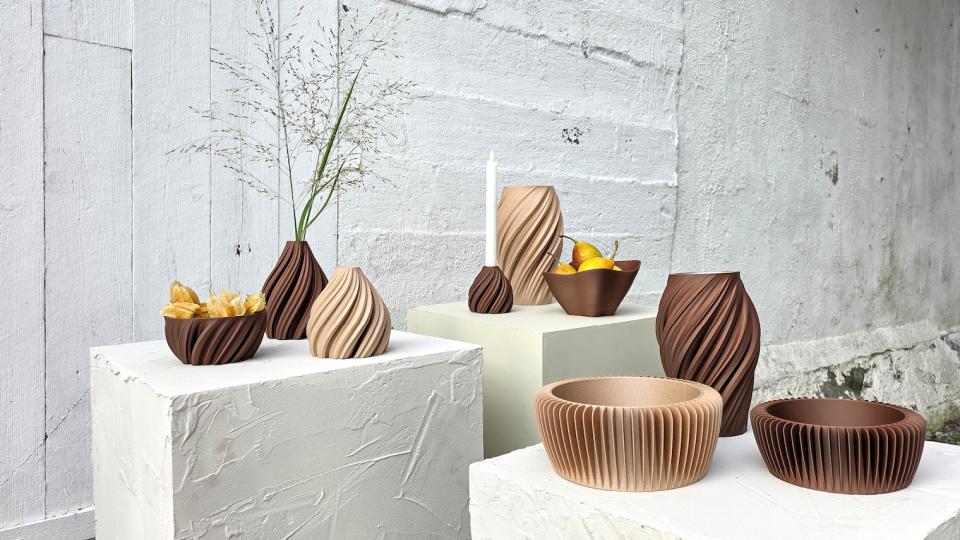 WOOD-serien: Design i PLA med genanvendt træfiber