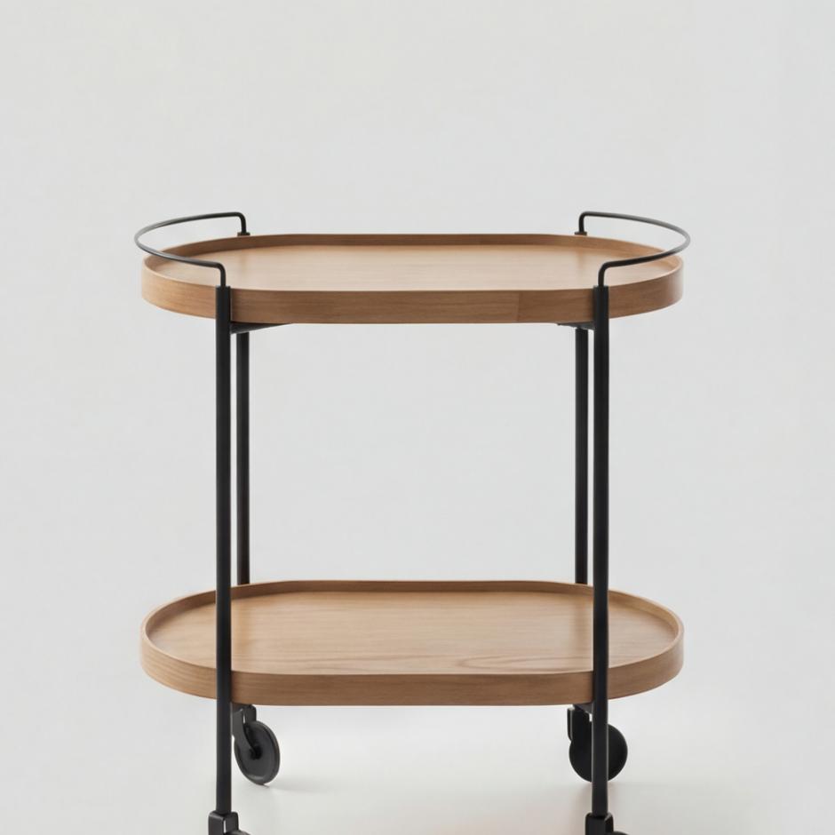 Hem trolley H 65 cm oak