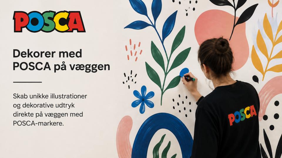 Mal på væg med POSCA