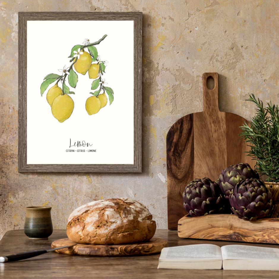 Køkkenplakaterne Oliven, Citron & Appelsin