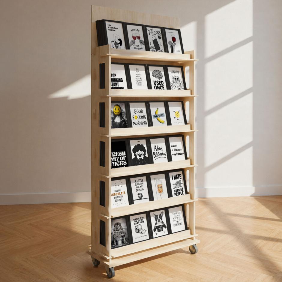 Enkeltsidet display - 24 designs - 192 stk. Black & White