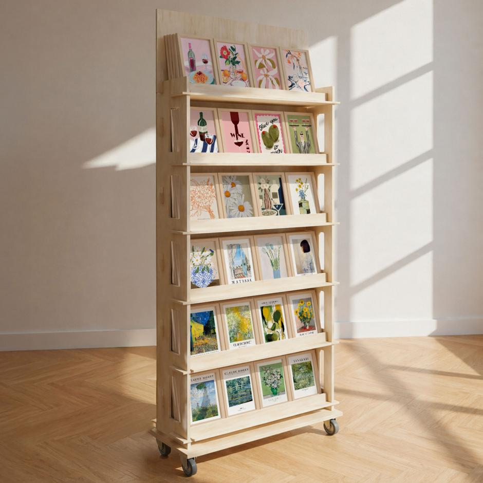 Enkeltsidet display - 24 designs - 192 stk. Oak