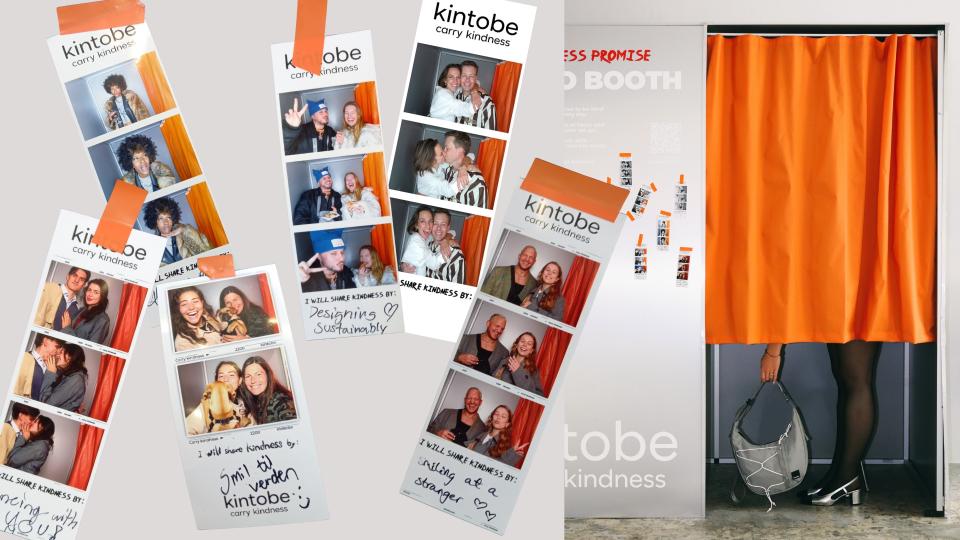 Tag et foto i Kintobe's Kindness Photobooth og vind en taske.
